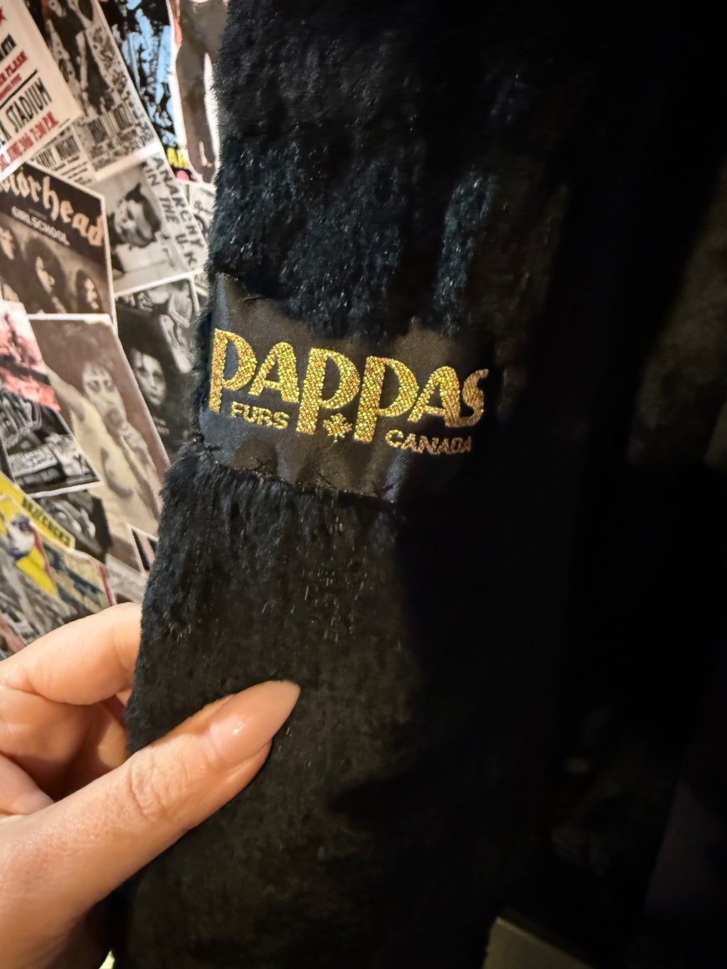 Vintage Yves Saint Laurent Black Trench Coat with Fur lining from the 1980s