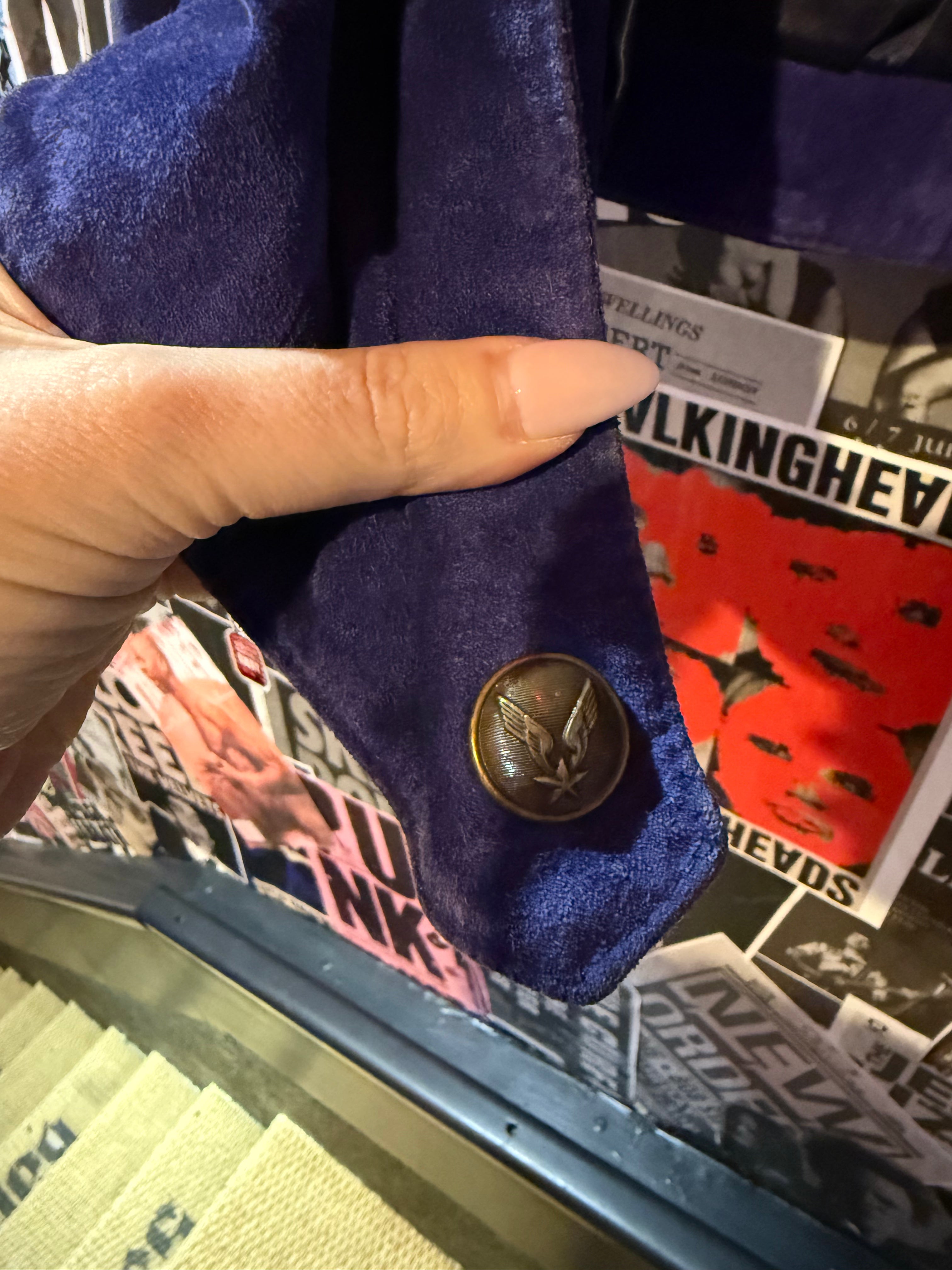 Pap’Kik Paris Indigo Suede Jacket — Rare & Stunning