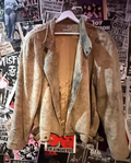1980's Beige Leather Jacket -Vintage