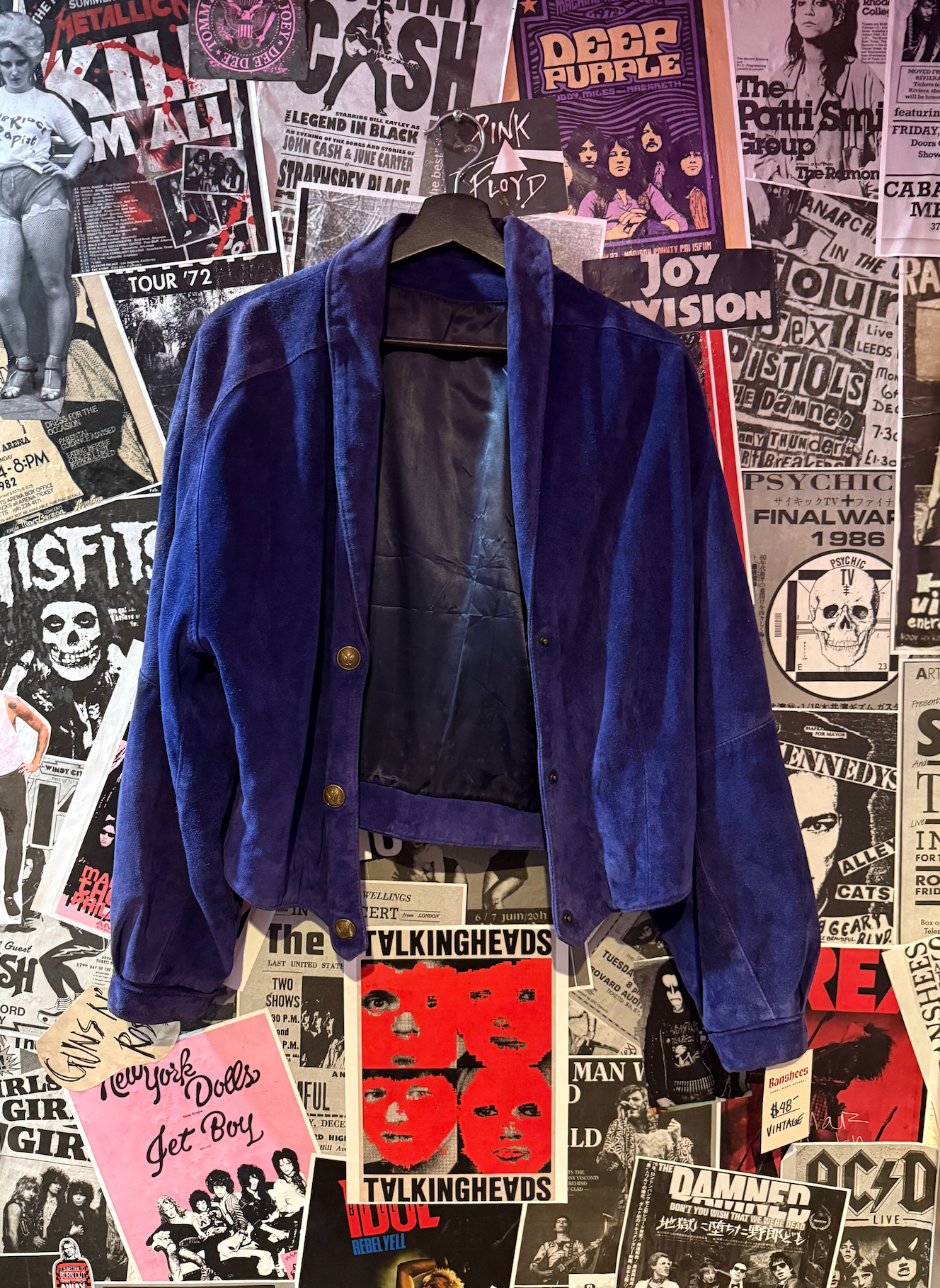 Pap’Kik Paris Indigo Suede Jacket — Rare & Stunning