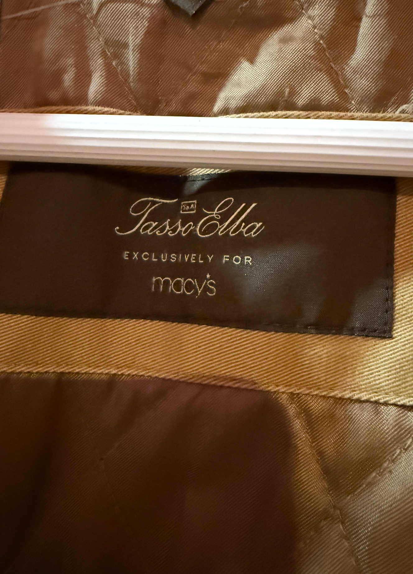 Mens Tasso Elba Quilted Overcoat