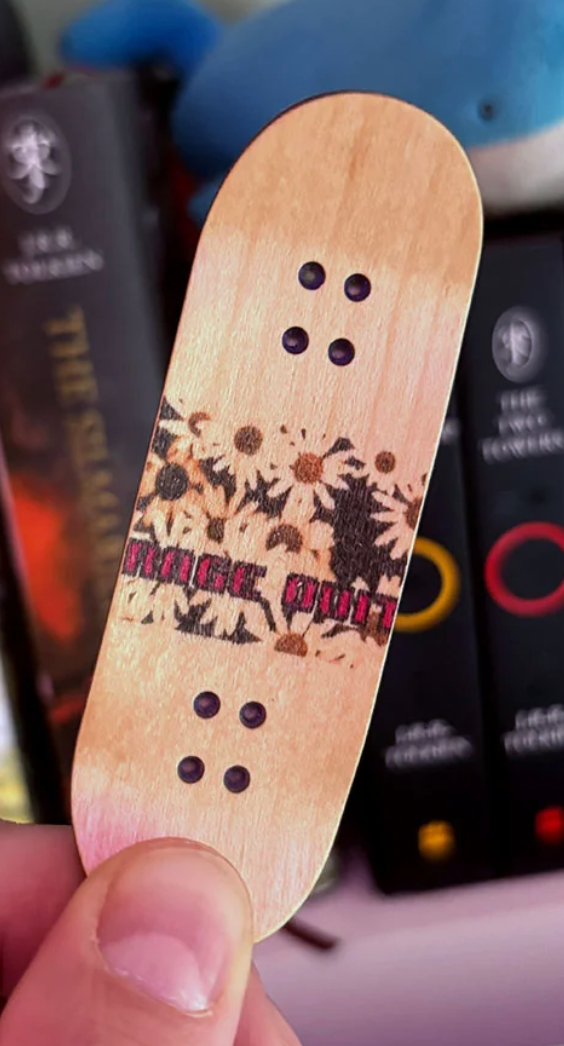 Rage Industries Sleepwalking Ghost Sachiel Egg 35MM Fingerboard Deck