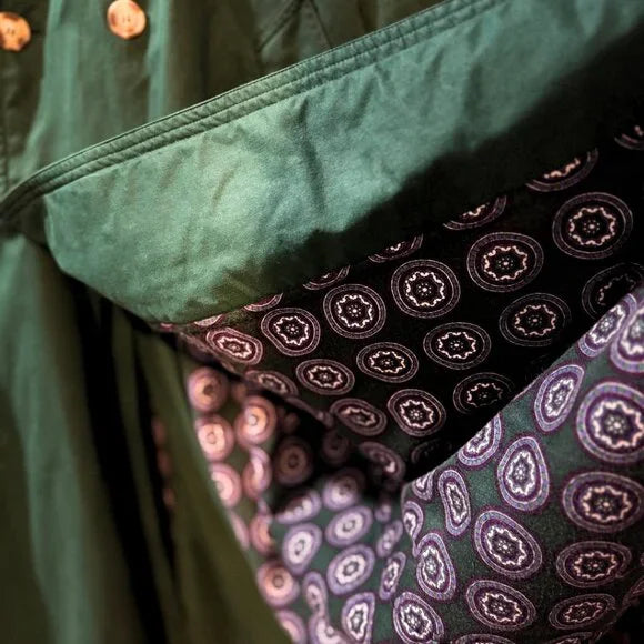 ✨ Rare 1980s Hugo Boss Forest Green Quilted Trench Coat – Swiss Made – Collectors