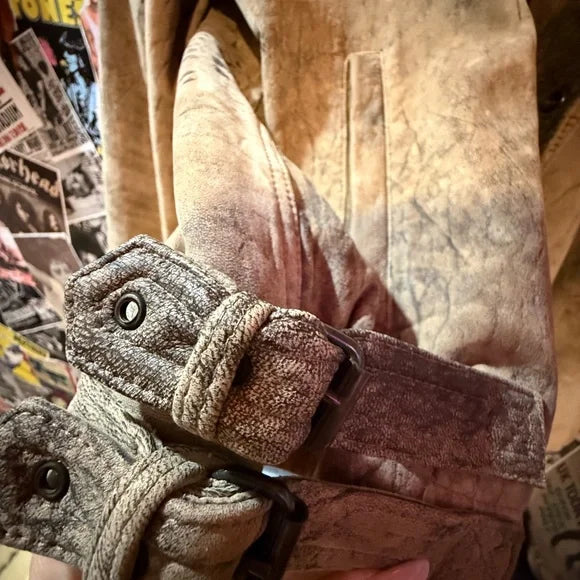 1980's Beige Leather Jacket -Vintage