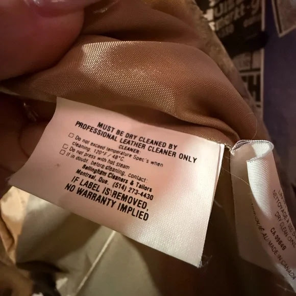 1980's Beige Leather Jacket -Vintage