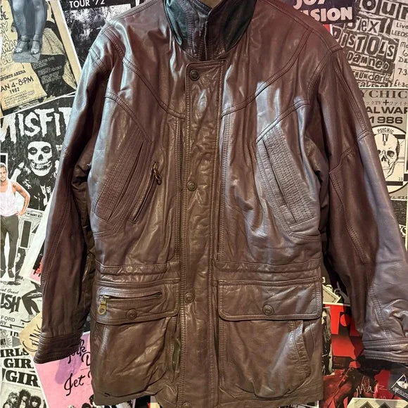 Women’s Vintage Purple Leather Jacket