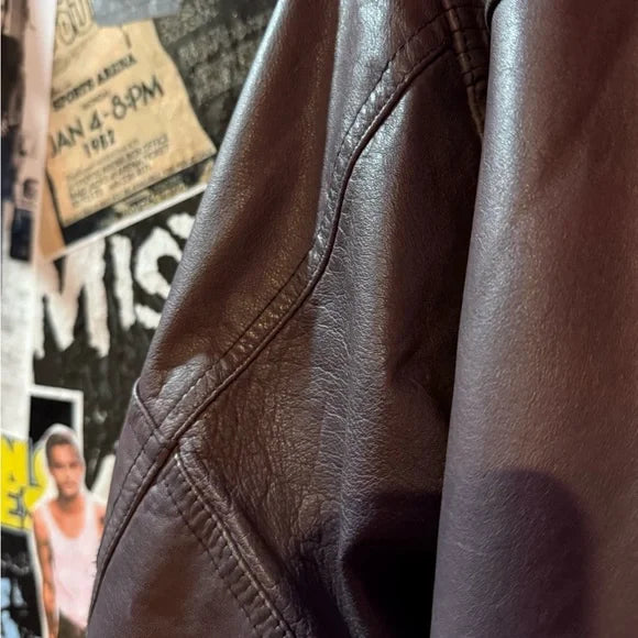 Women’s Vintage Purple Leather Jacket