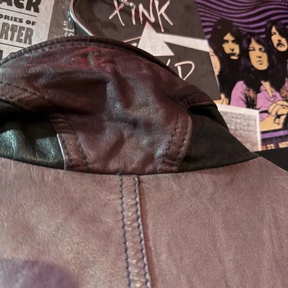 Women’s Vintage Purple Leather Jacket