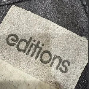 Vintage 1980's  Black Leather Jacket mid-length - Womens'